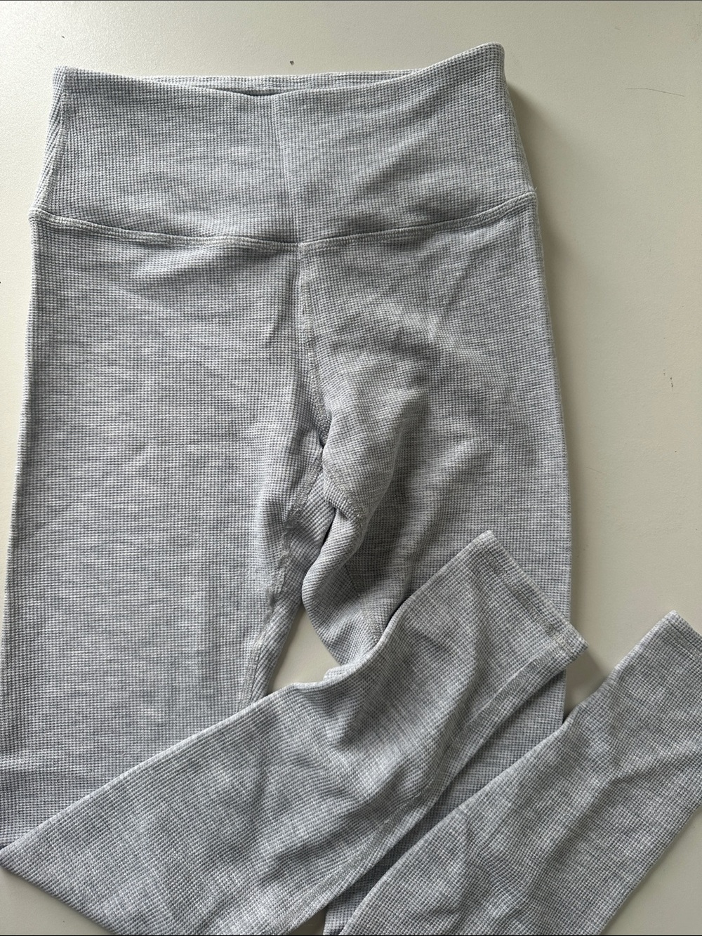 Grey waffle knit ALO leggings